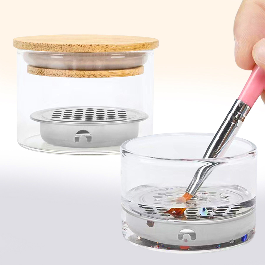 Bamboo Cutlery Set - Nail Art Brushes Washing Cup Nail