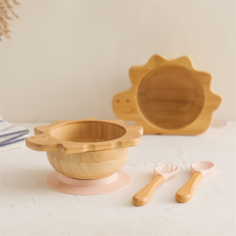 Baby Wooden Tableware Set Dino - Bamboo Cutlery Set review and price