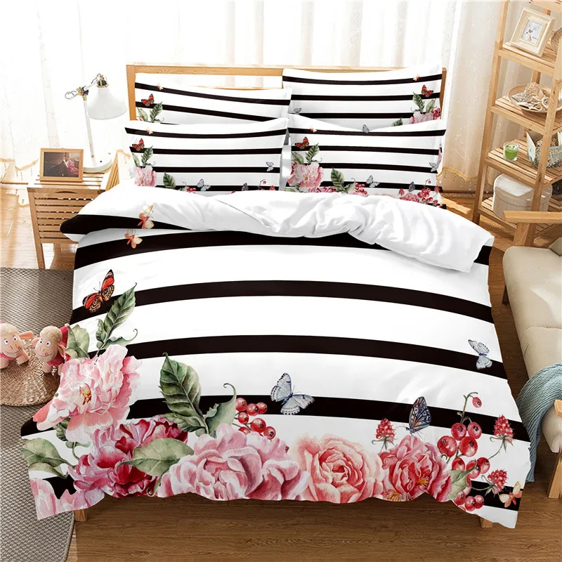 Flowers Bedding Set Duvet Cove - Linen Duvet Cover review and price