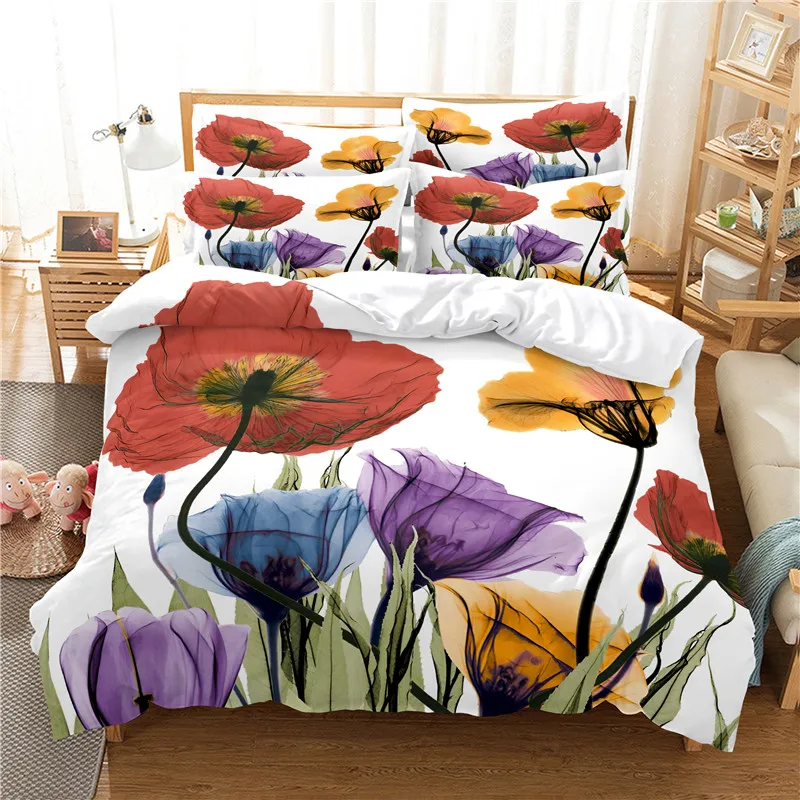 Flowers Bedding Set Duvet Cove - Linen Duvet Cover review and price