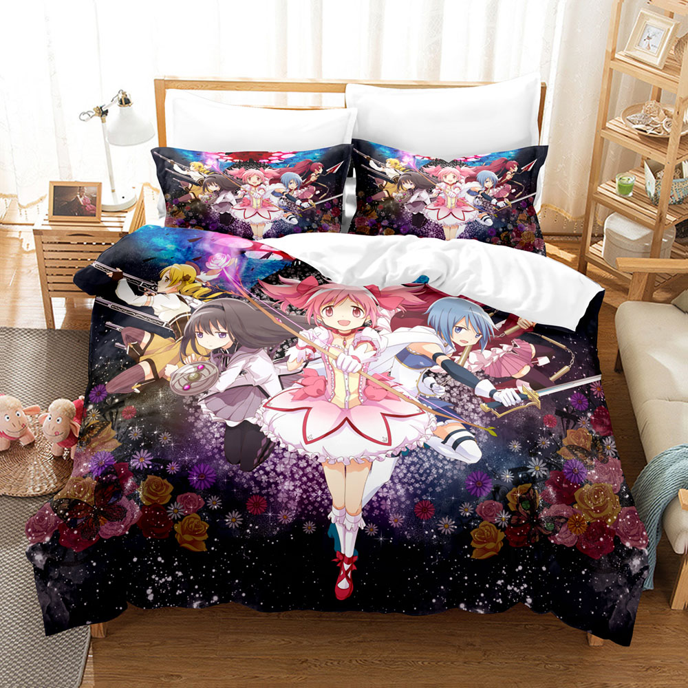 Kawaii Anime Puella Magi Madok - Linen Duvet Cover review and price