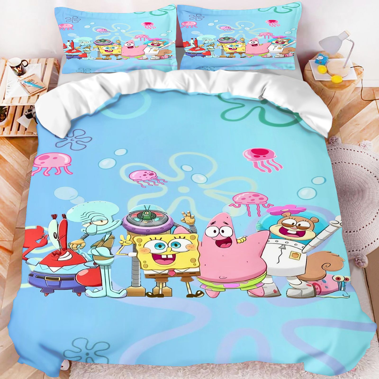 SpongeBob SquarePants All Char - Linen Duvet Cover review and price