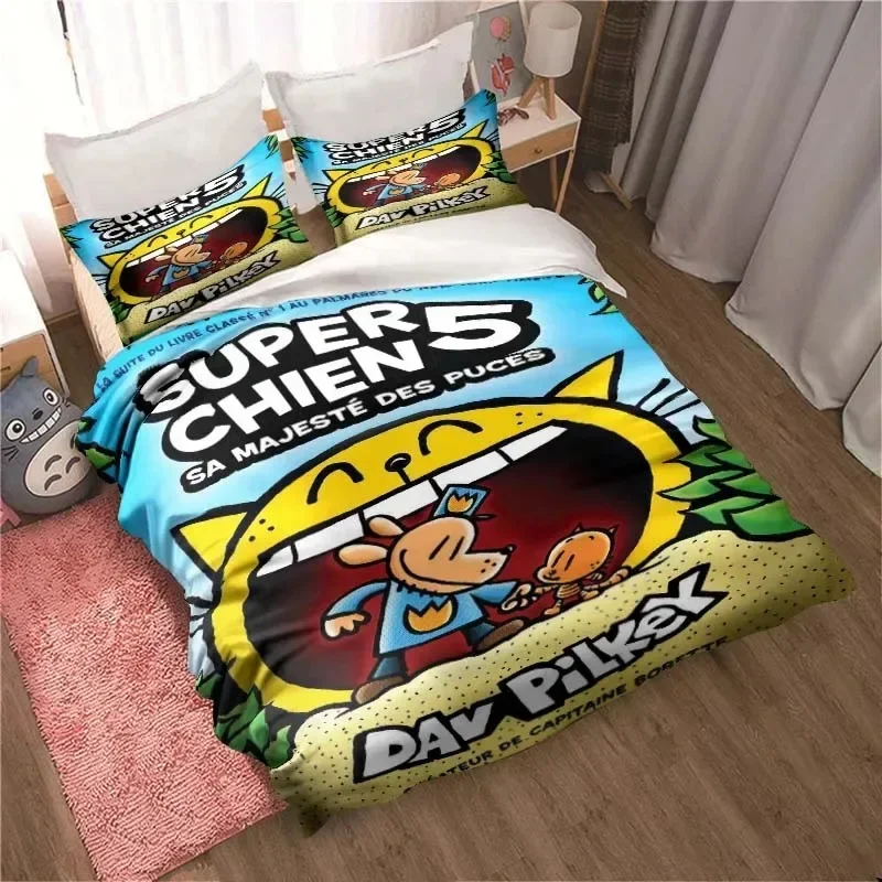 DOG MAN Cute Cartoon Pattern P - Linen Duvet Cover review and price