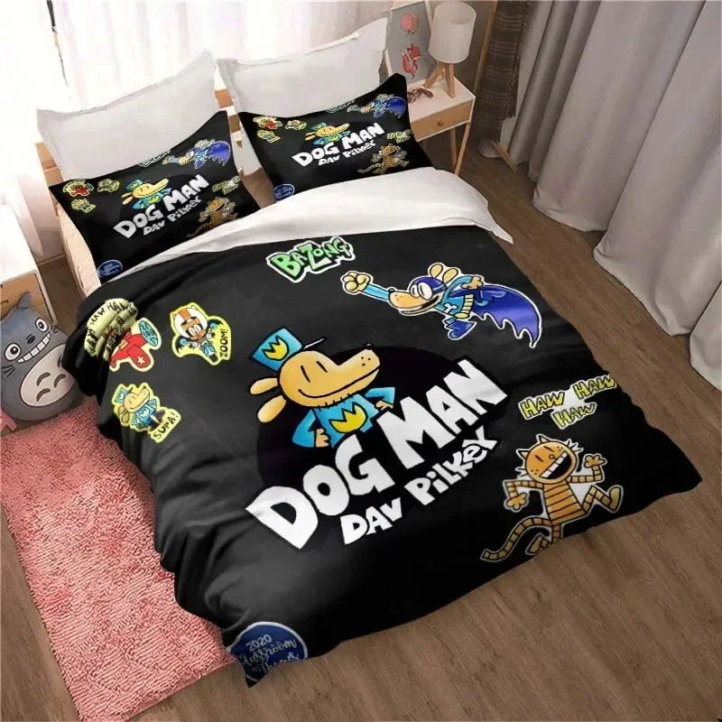 DOG MAN Cute Cartoon Pattern P - Linen Duvet Cover review and price
