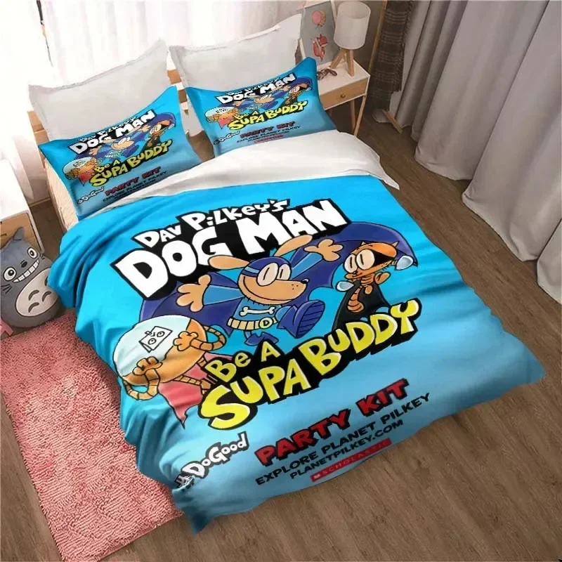 DOG MAN Cute Cartoon Pattern P - Linen Duvet Cover review and price