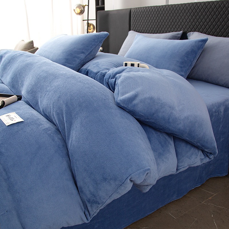 Thickened Milk Velvet Four-Pie - Linen Duvet Cover review and price