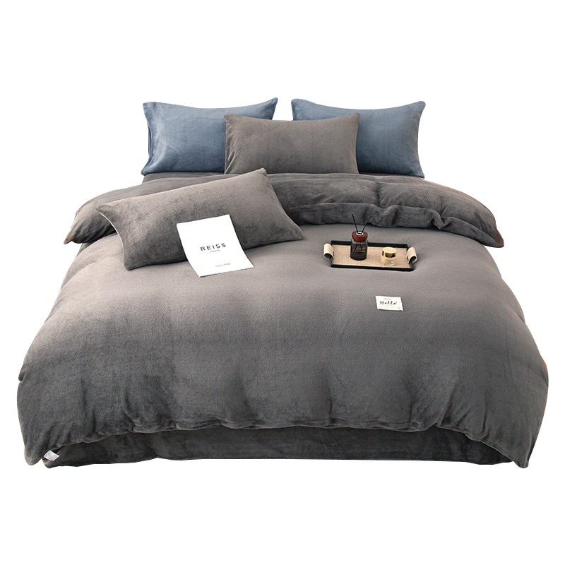 Thickened Milk Velvet Four-Pie - Linen Duvet Cover review and price