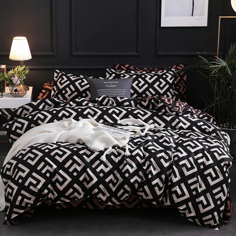Luxury Black Bedding Comforter - Linen Duvet Cover review and price