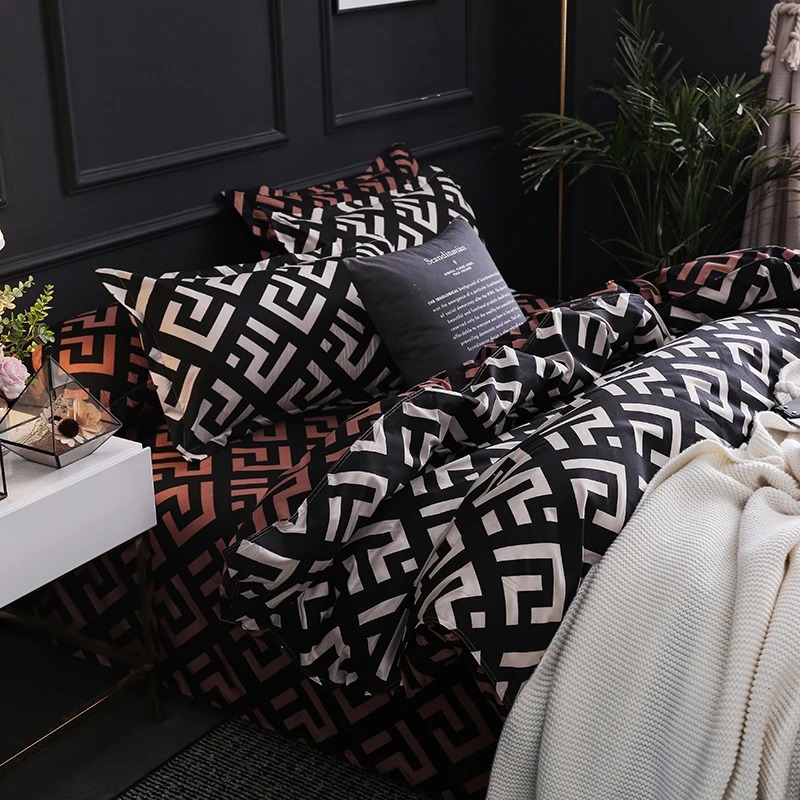 Luxury Black Bedding Comforter - Linen Duvet Cover review and price