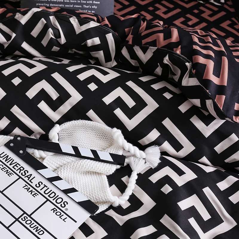 Luxury Black Bedding Comforter - Linen Duvet Cover review and price
