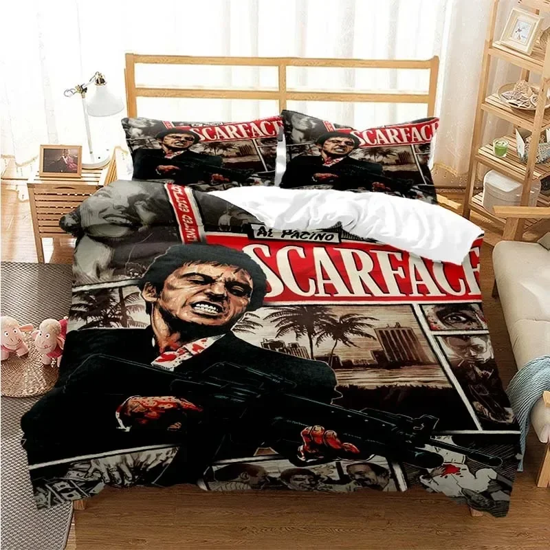 Tony Montana Scarfaces Printed - Linen Duvet Cover review and price