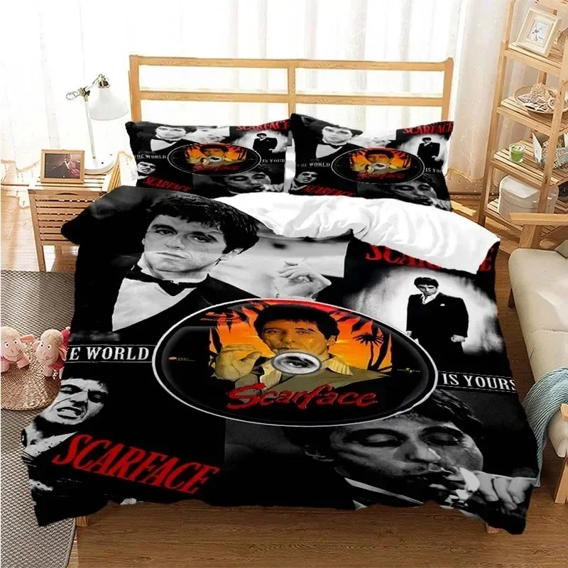 Tony Montana Scarfaces Printed - Linen Duvet Cover review and price