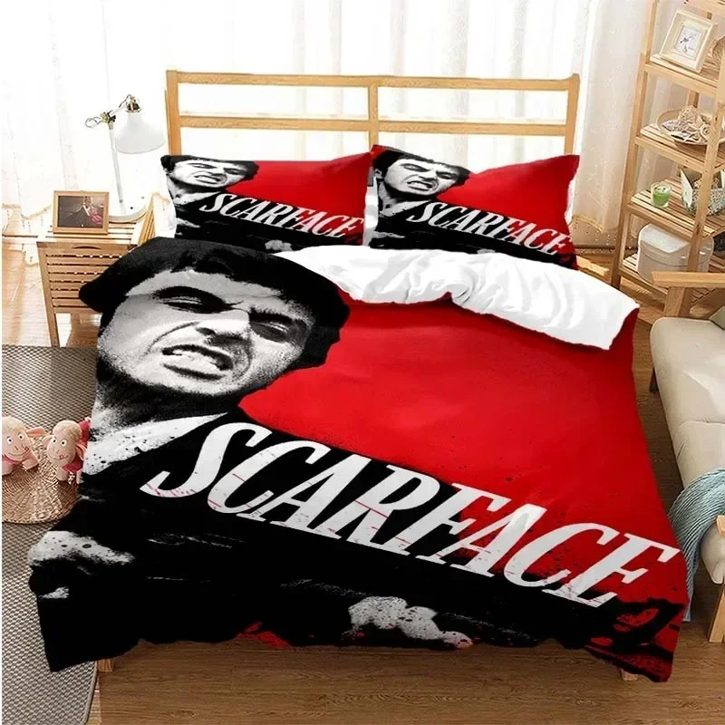 Tony Montana Scarfaces Printed - Linen Duvet Cover review and price
