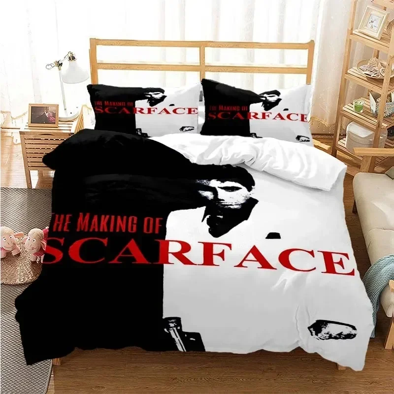 Tony Montana Scarfaces Printed - Linen Duvet Cover review and price